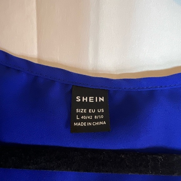 Shein  Blue Ruffle Dress Size L NWOT Lot - Picture 9 of 10